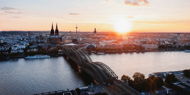 Aerial shot of Cologne city. Photo by Eric Weber on Unsplash