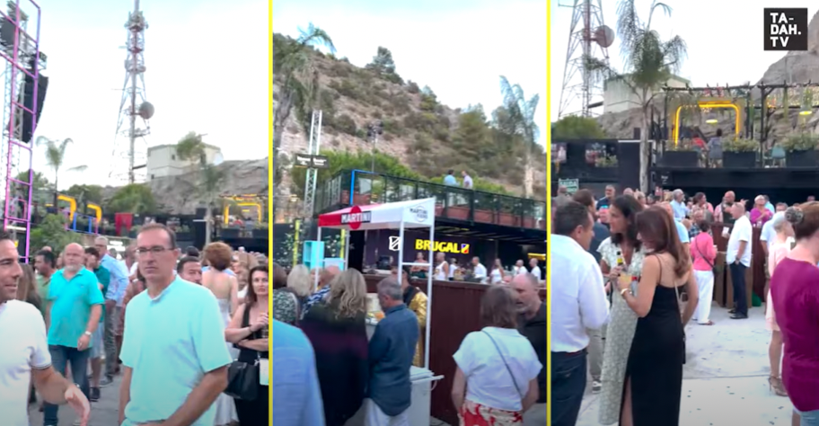 People walking around the shops and restaurants at Starlite Festival in Marbella